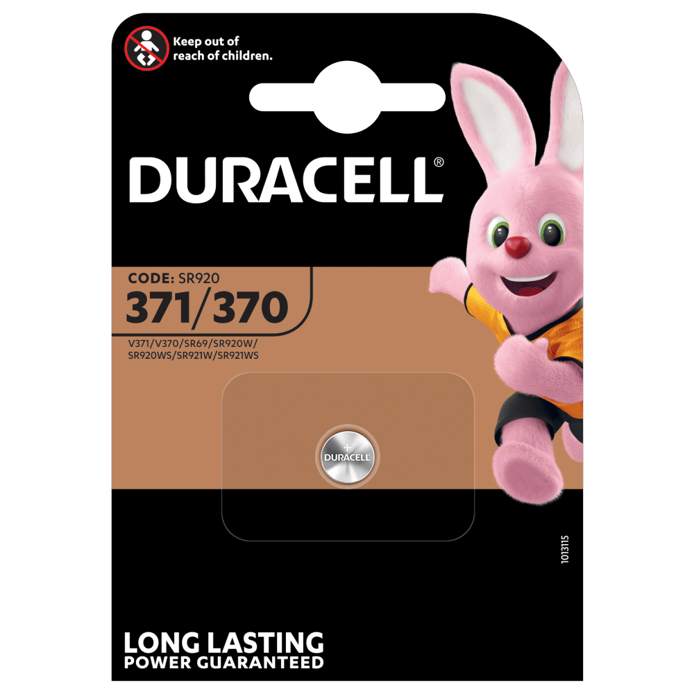 Batteria per monete Duracell con ossido d'argento 371/370
